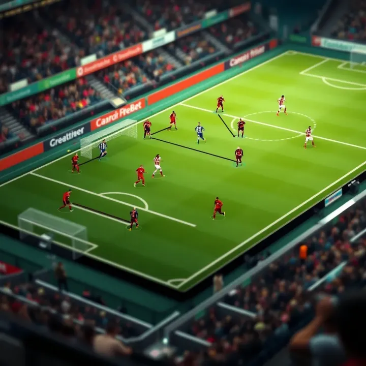 Serie A football pitch with tactical formations and player movements illustrated