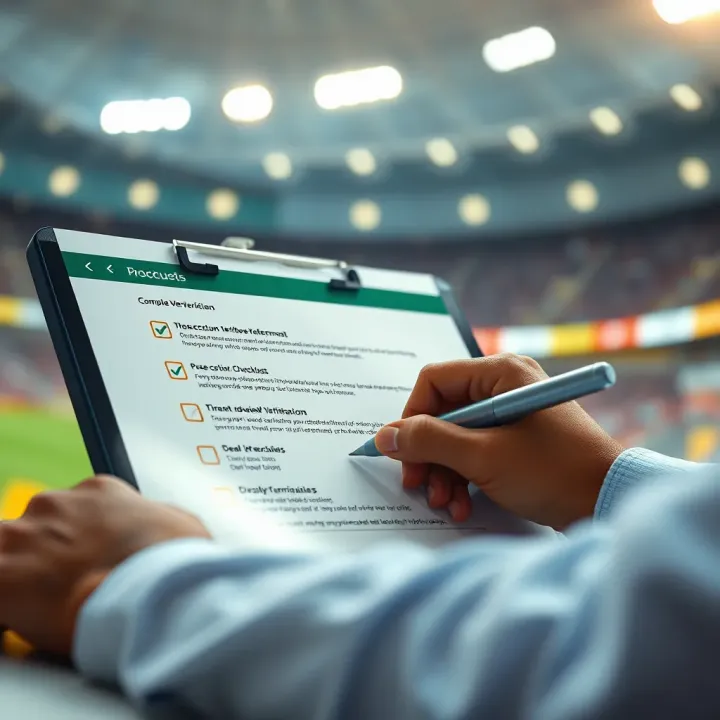 Illustration of account verification checklist required for 1xBet withdrawal approval