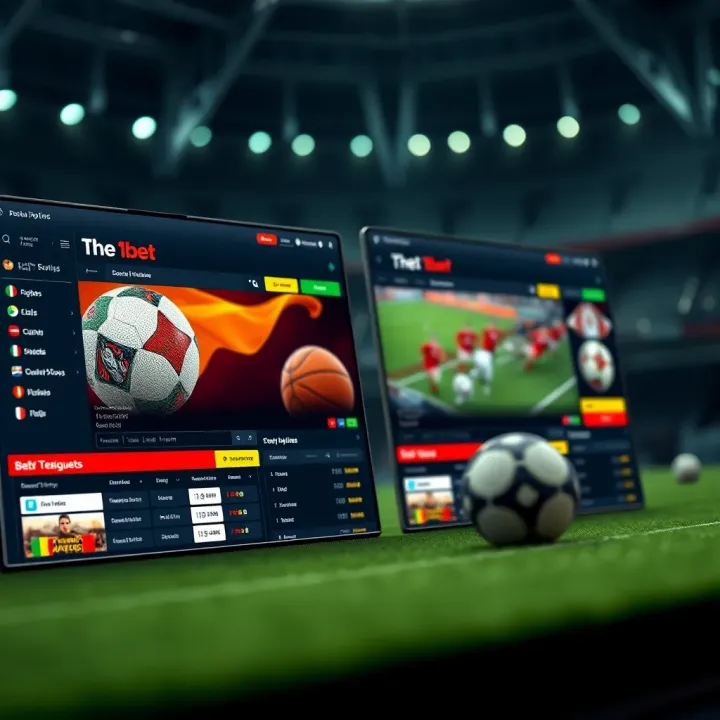 Comparison of user interfaces of two popular betting platforms with highlighted features