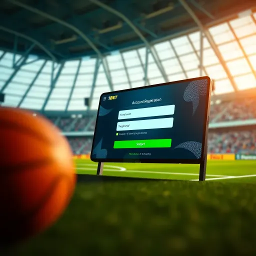 User interface displaying account registration form on an online betting platform