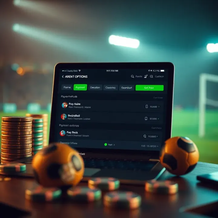 Visual representation of payment methods and bonus offers on betting sites