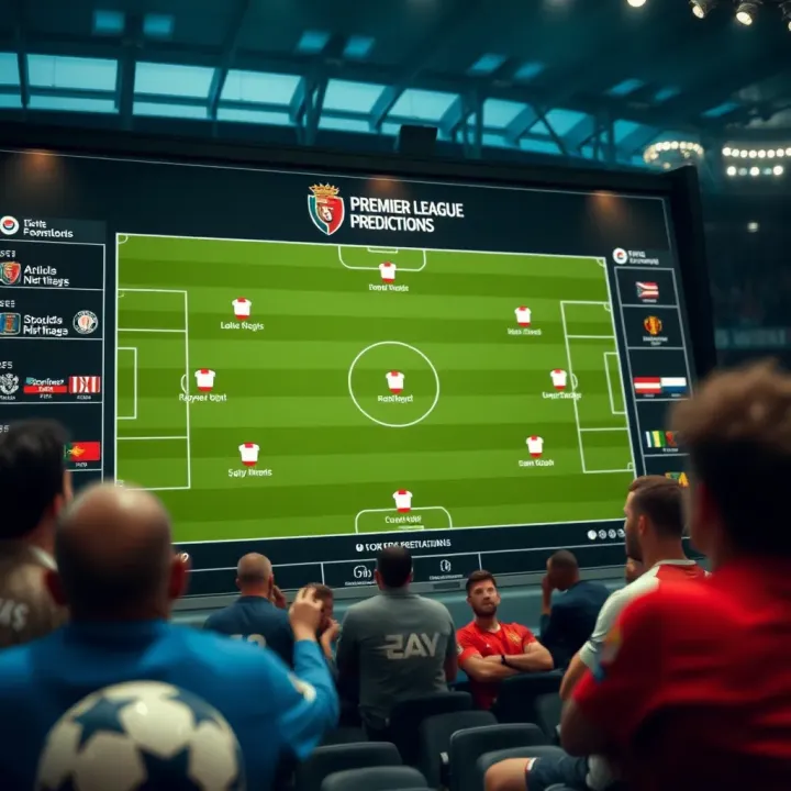 Tactical board displaying team formations and strategies for Premier League matches