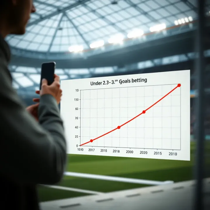Graph illustrating risk management strategies for betting under two point five goals