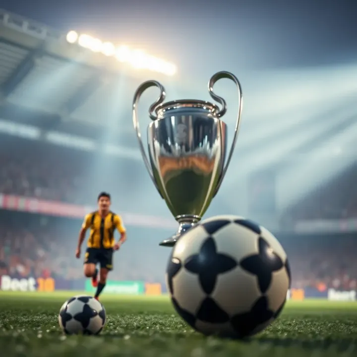 Graphic illustrating smart betting strategies and risk management for Champions League wagers