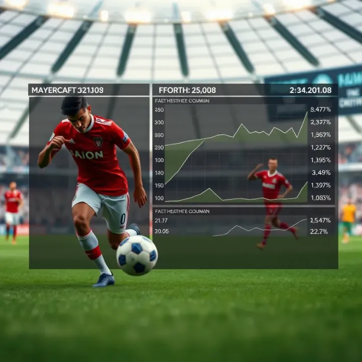 Graphical representation of player statistics and weather conditions influencing match outcomes