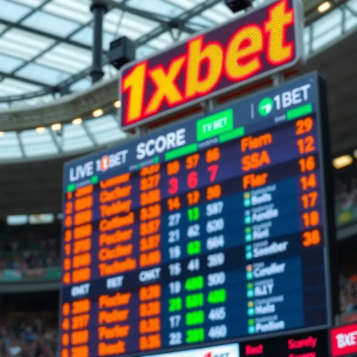 Live digital scoreboard displaying football match details on a sports betting platform