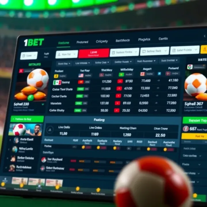 Interface displaying diverse betting options and live odds on a digital platform