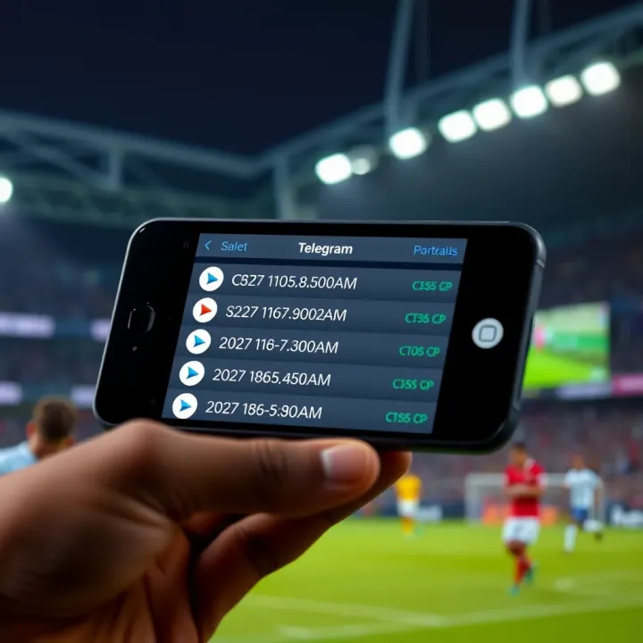 Illustration showing sports betting codes displayed on a mobile device with Telegram app interface