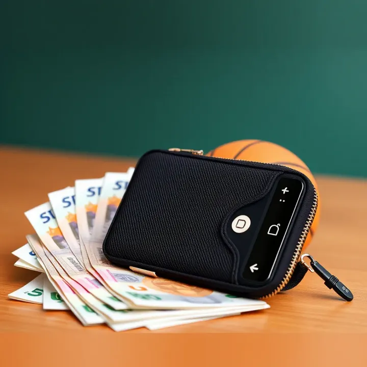 Illustration showing a digital wallet and currency notes representing deposit options for online betting in Nigeria