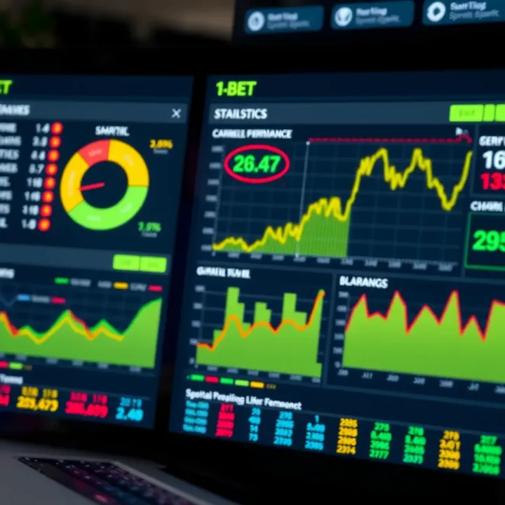 Detailed statistical charts and graphs showing sports performance data for informed betting