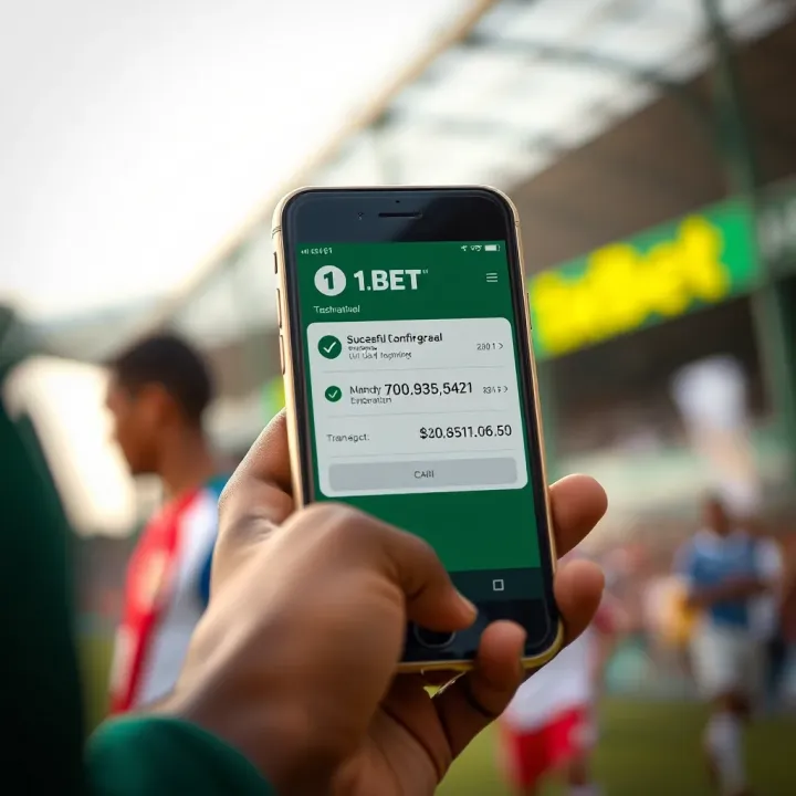 Illustration of a mobile transaction confirming successful withdrawal of winnings